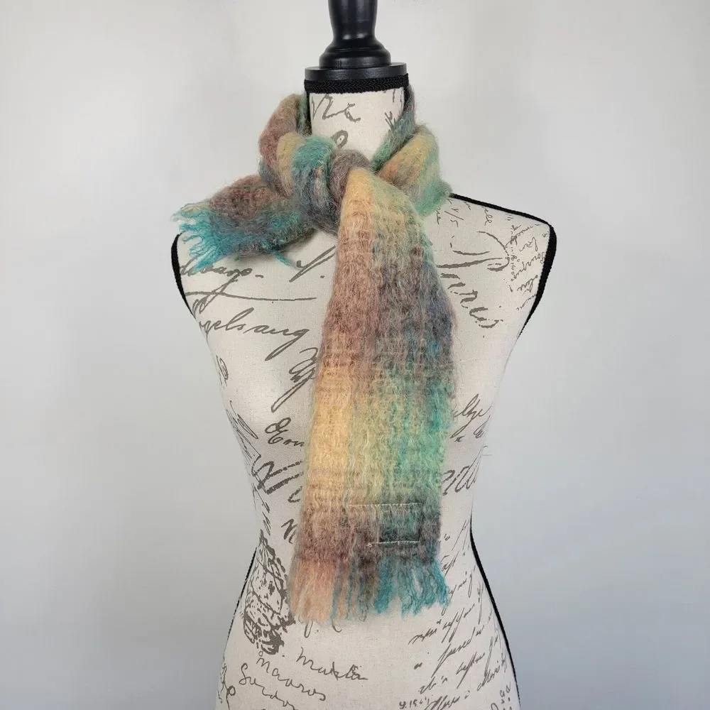 Vintage Craig Na Criedhe Scottish Mohair Blend Neck Wrap Designer Luxe S…‎